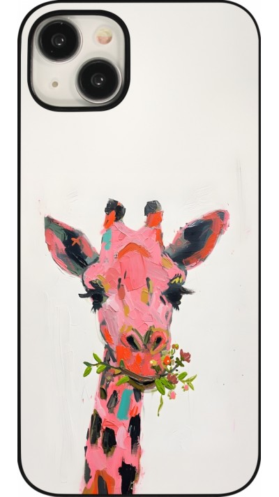 iPhone 15 Plus Case Hülle - Pink Girafe Paint