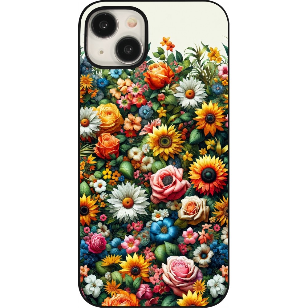 iPhone 15 Plus Case Hülle - Sommer Blumenmuster