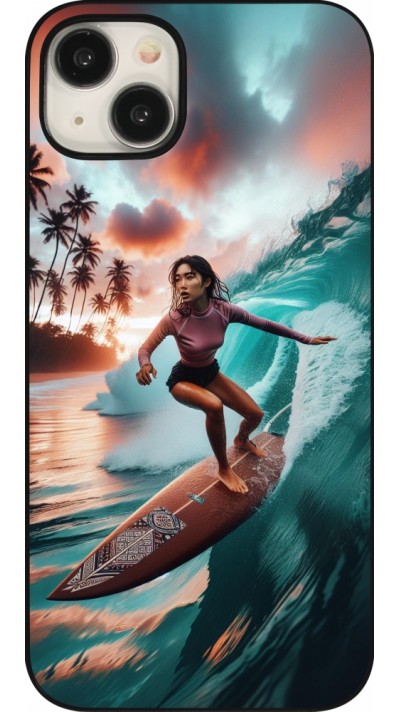 iPhone 15 Plus Case Hülle - Surferin aus Bali