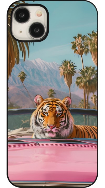 iPhone 15 Plus Case Hülle - Tiger Auto rosa