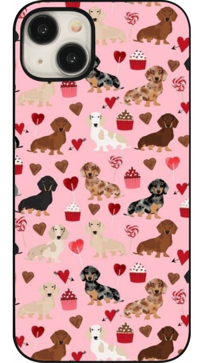 iPhone 15 Plus Case Hülle - Valentine 2024 puppy love