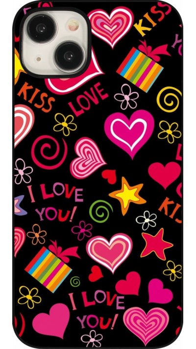 iPhone 15 Plus Case Hülle - Valentine 2023 love symbols