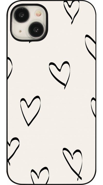 iPhone 15 Plus Case Hülle - Valentine 2023 minimalist hearts