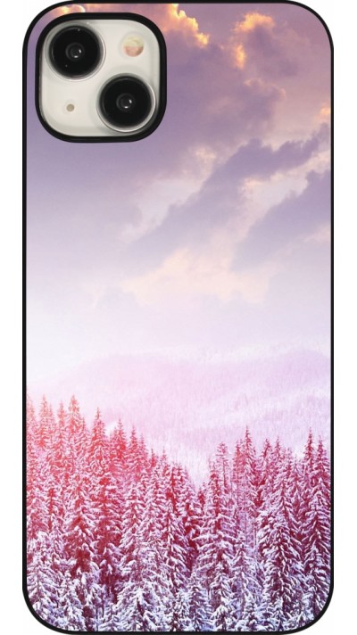 iPhone 15 Plus Case Hülle - Winter 22 Pink Forest