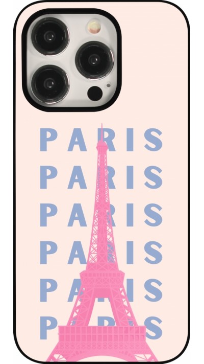 iPhone 15 Pro Case Hülle - Paris Pink Print