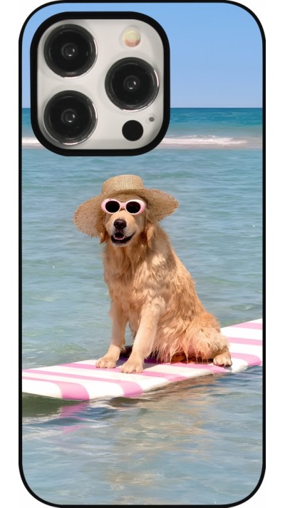 iPhone 15 Pro Case Hülle - Summer Dog on Paddle