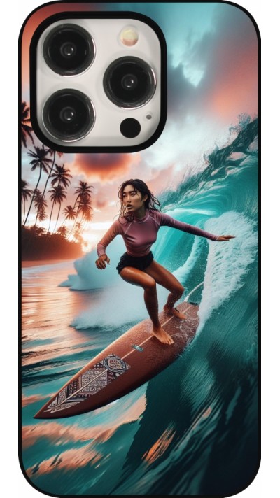 iPhone 15 Pro Case Hülle - Surferin aus Bali