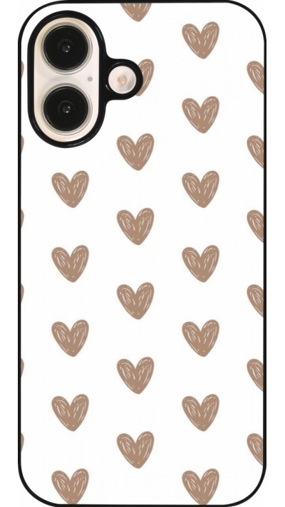 iPhone 16 Case Hülle - Autumn 2024 brown hearts