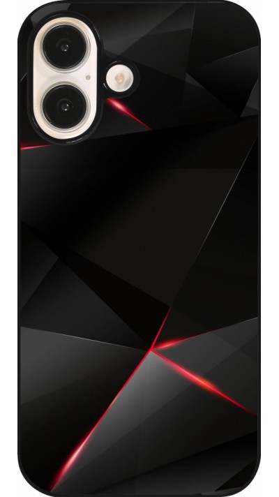 iPhone 16 Case Hülle - Black Red Lines