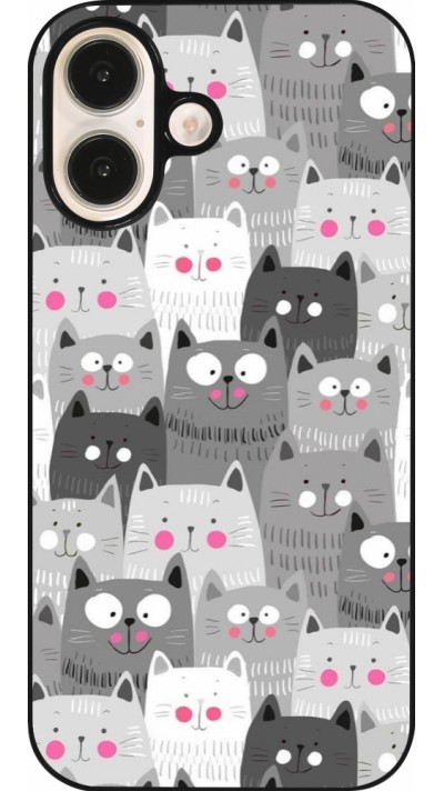 iPhone 16 Case Hülle - Katzenschwärme