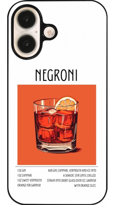 iPhone 16 Case Hülle - Cocktail Rezept Negroni