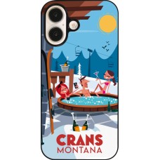 iPhone 16 Case Hülle - Crans-Montana Mountain Jacuzzi