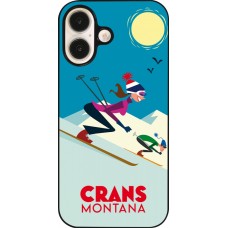 iPhone 16 Case Hülle - Crans-Montana Ski Downhill