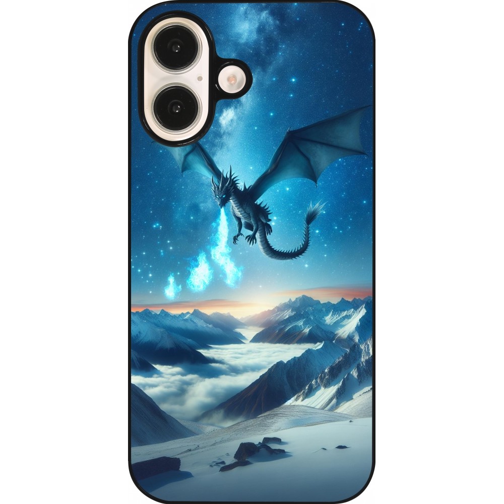 iPhone 16 Case Hülle - Drache nächtliche Berg