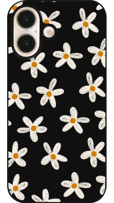 iPhone 16 Case Hülle - Easter 2024 white on black flower