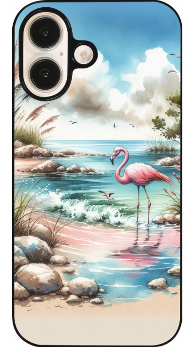 iPhone 16 Case Hülle - Flamingo Aquarell