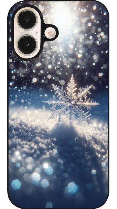 iPhone 16 Case Hülle - Schneeflocke Solar Glanz