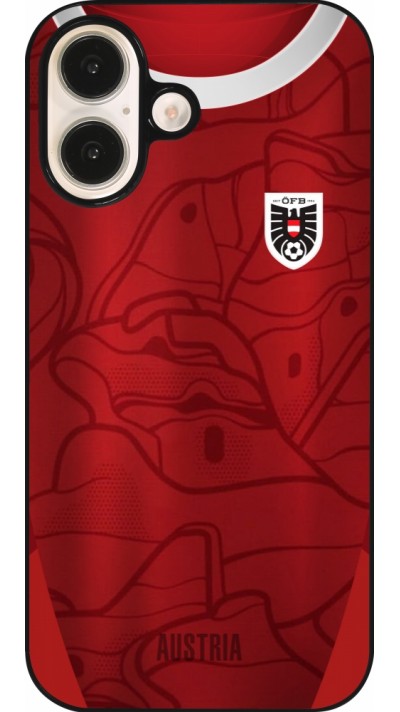 iPhone 16 Case Hülle - Austria personalisierbares Fussballtrikot