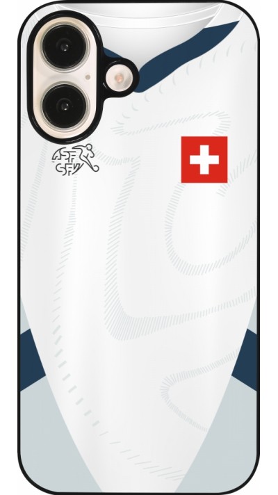 iPhone 16 Case Hülle - Schweiz Away personalisierbares Fussballtrikot