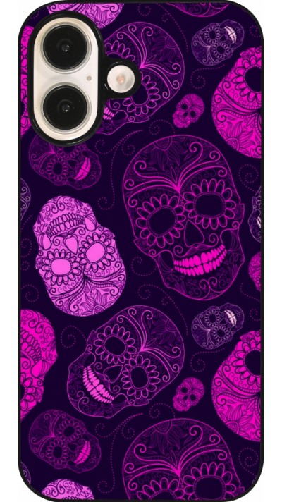 iPhone 16 Case Hülle - Halloween 2023 pink skulls