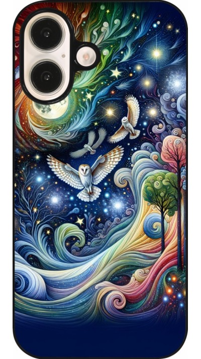 iPhone 16 Case Hülle - Fliegender Blumen-Eule