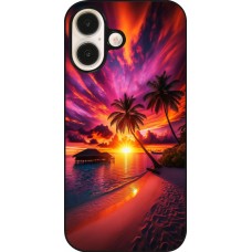 iPhone 16 Case Hülle - Malediven Abenddämmerung Glückseligkeit