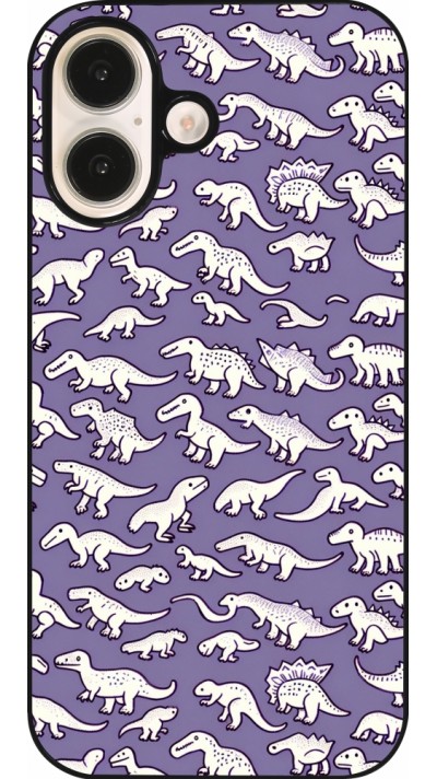 iPhone 16 Case Hülle - Mini-Dino-Muster violett