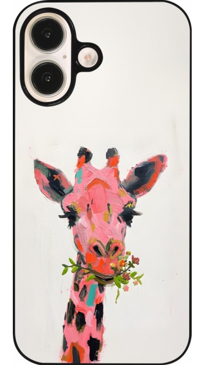 iPhone 16 Case Hülle - Pink Girafe Paint