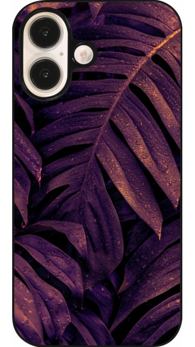 iPhone 16 Case Hülle - Purple Light Leaves