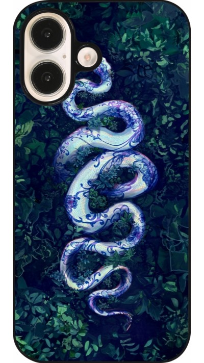 iPhone 16 Case Hülle - Snake Blue Anaconda