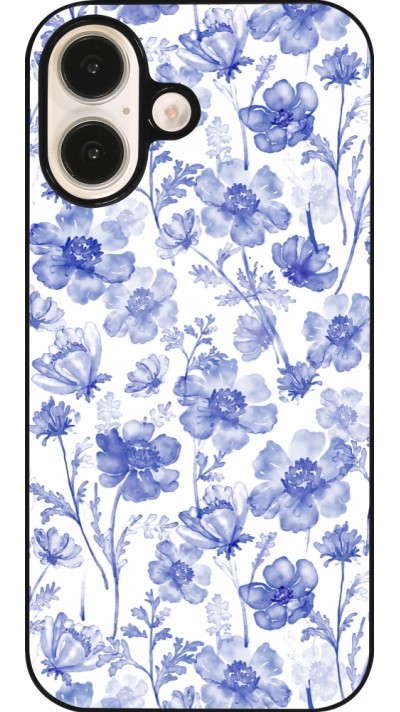 iPhone 16 Case Hülle - Spring 23 watercolor blue flowers