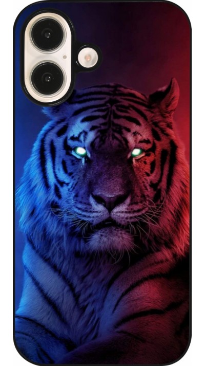 iPhone 16 Case Hülle - Tiger Blue Red