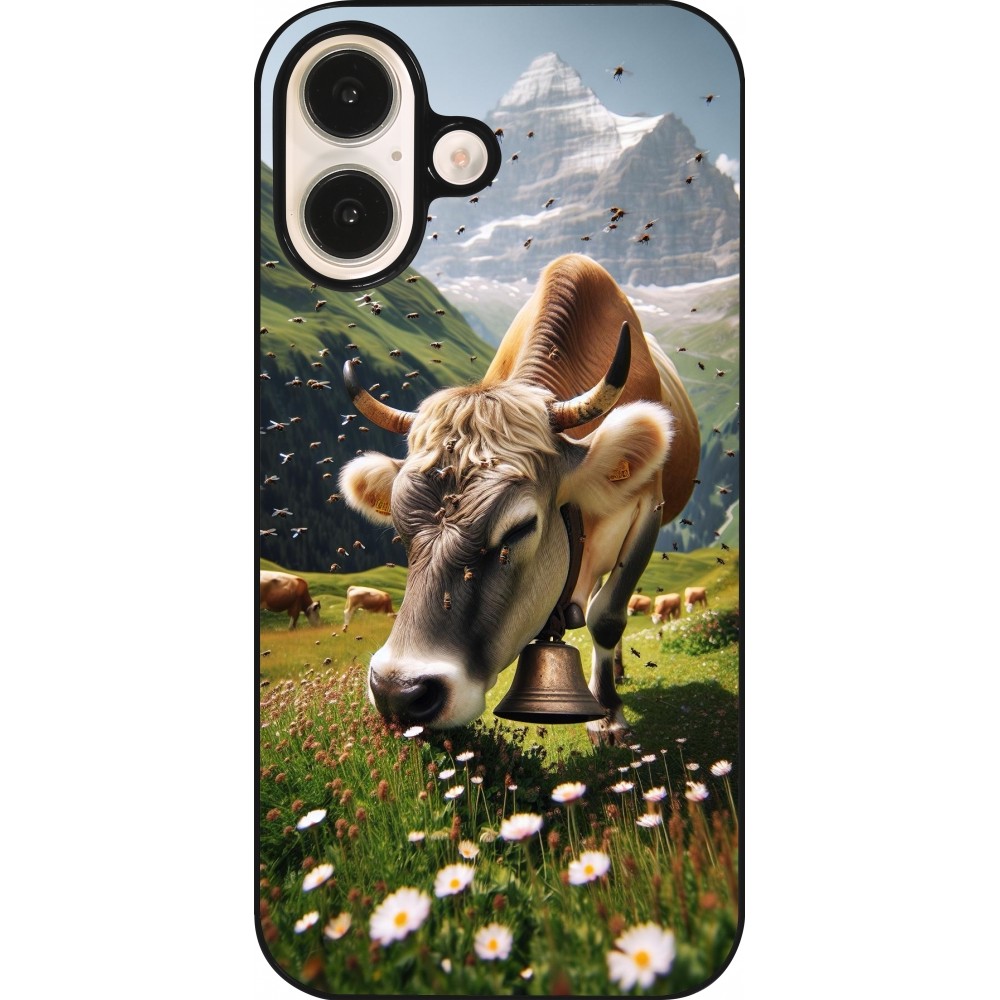 iPhone 16 Case Hülle - Kuh Berg Wallis