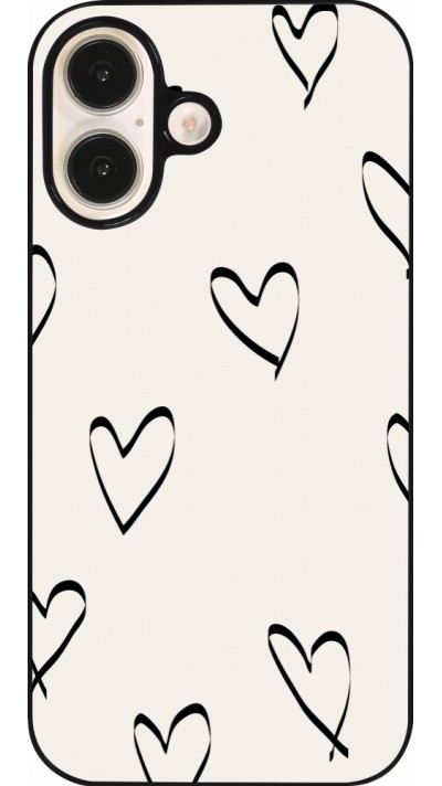 iPhone 16 Case Hülle - Valentine 2023 minimalist hearts