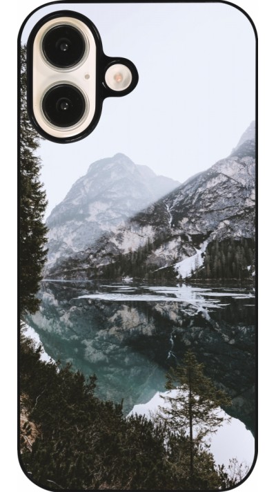 iPhone 16 Case Hülle - Winter 22 snowy mountain and lake