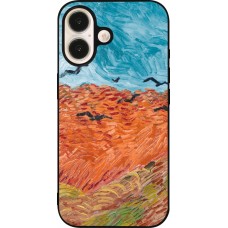 iPhone 16 Case Hülle - Silikon schwarz Autumn 22 Van Gogh style