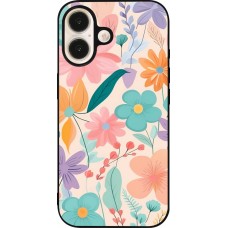 iPhone 16 Case Hülle - Silikon schwarz Easter 2024 spring flowers