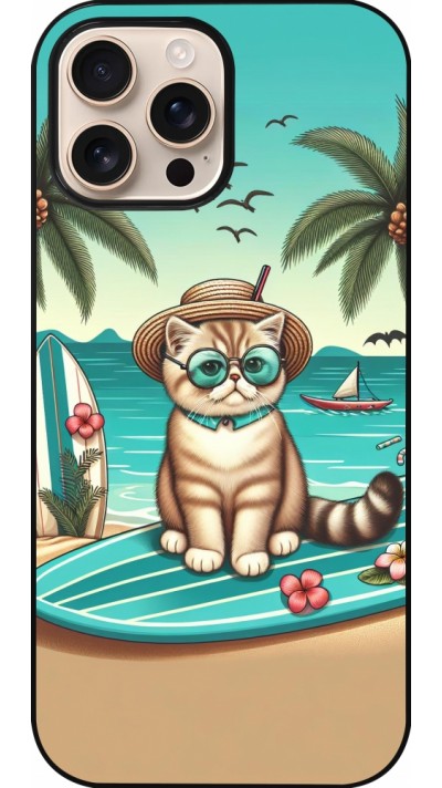 iPhone 16 Pro Max Case Hülle - Chat Surf Stil