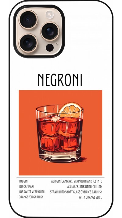 iPhone 16 Pro Max Case Hülle - Cocktail Rezept Negroni