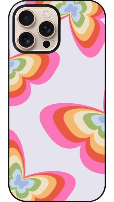 iPhone 16 Pro Max Case Hülle - Easter 2024 rainbow butterflies