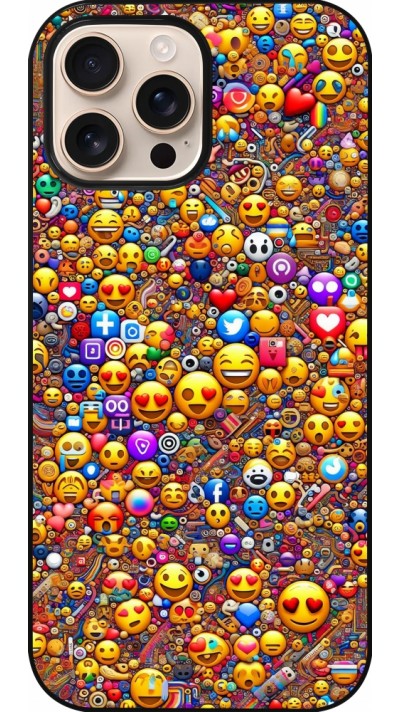 iPhone 16 Pro Max Case Hülle - Emoji gemischt