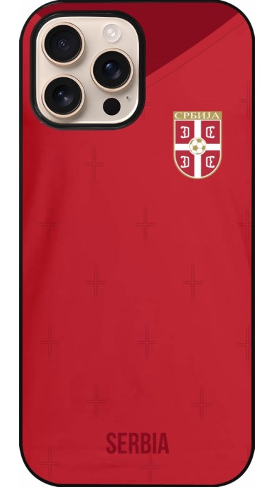 iPhone 16 Pro Max Case Hülle - Serbien 2022 personalisierbares Fussballtrikot