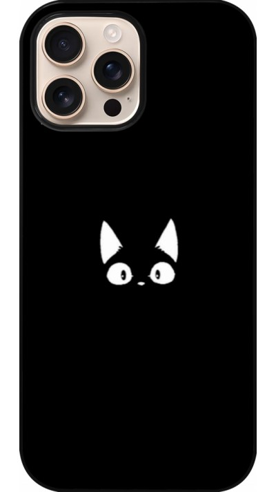 iPhone 16 Pro Max Case Hülle - Funny cat on black