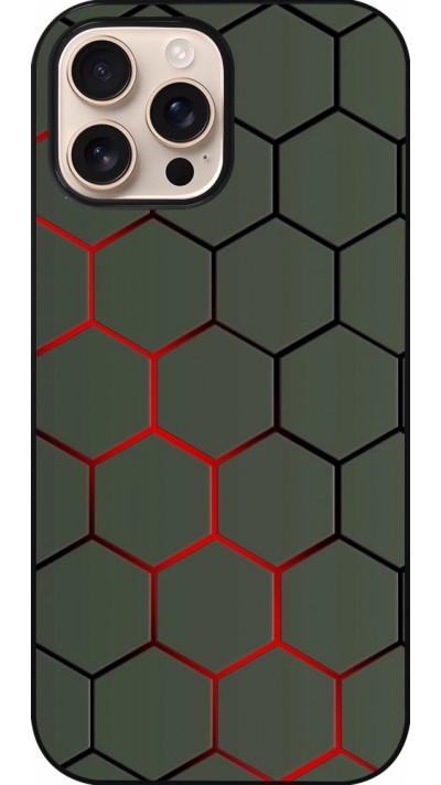 iPhone 16 Pro Max Case Hülle - Geometric Line red