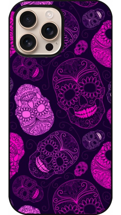 iPhone 16 Pro Max Case Hülle - Halloween 2023 pink skulls