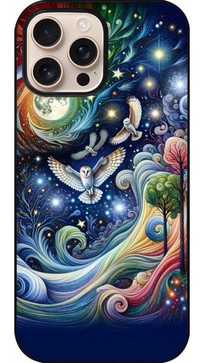 iPhone 16 Pro Max Case Hülle - Fliegender Blumen-Eule