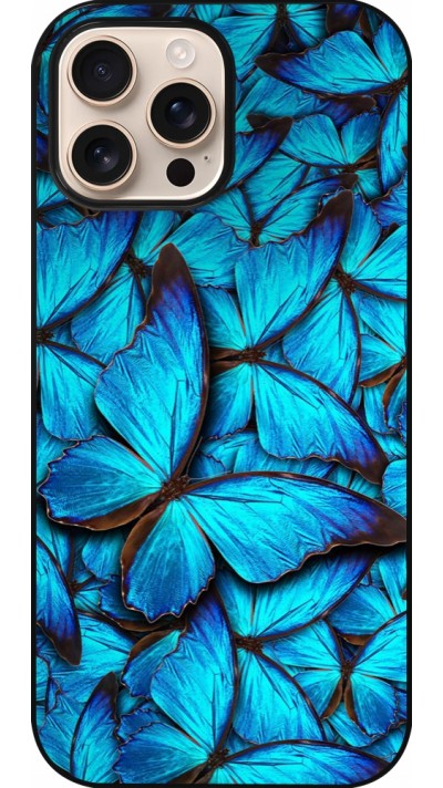 iPhone 16 Pro Max Case Hülle - Papillon bleu