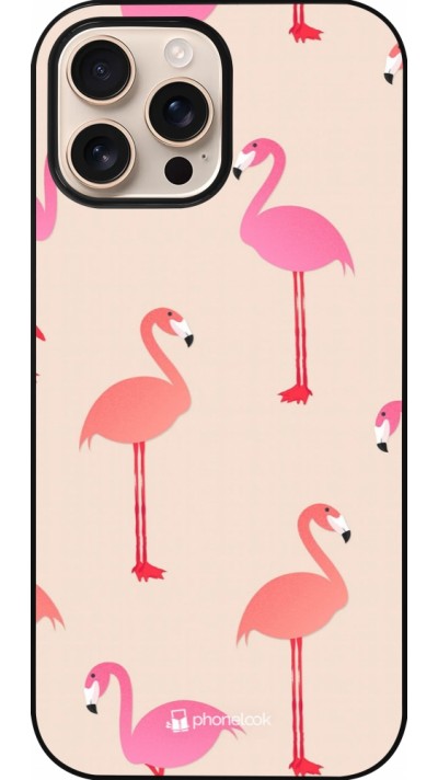 iPhone 16 Pro Max Case Hülle - Pink Flamingos Pattern