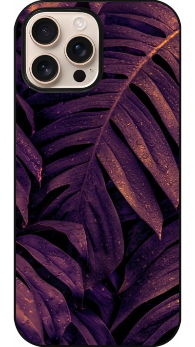 iPhone 16 Pro Max Case Hülle - Purple Light Leaves