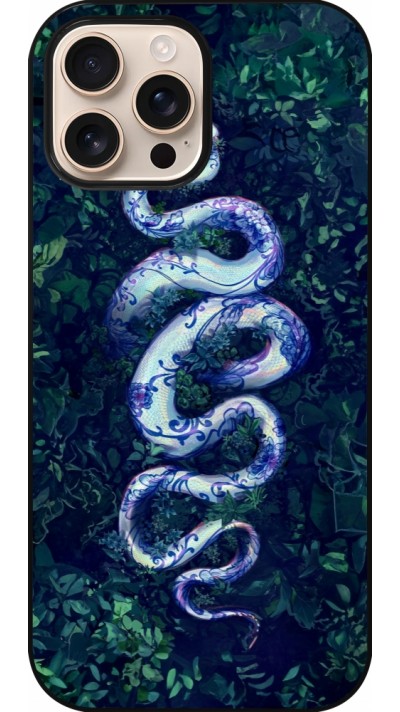 iPhone 16 Pro Max Case Hülle - Snake Blue Anaconda